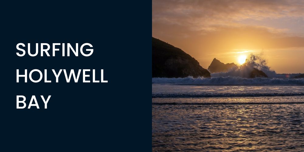 surfing at holywell bay